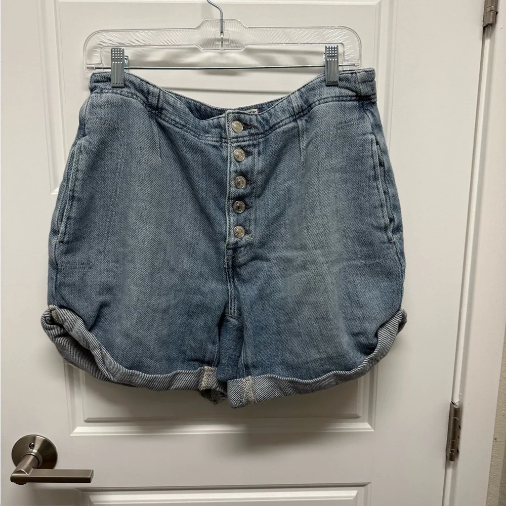 Free People Osaka Relaxed Shorts - blue - size 27 - Picture 3 of 5
